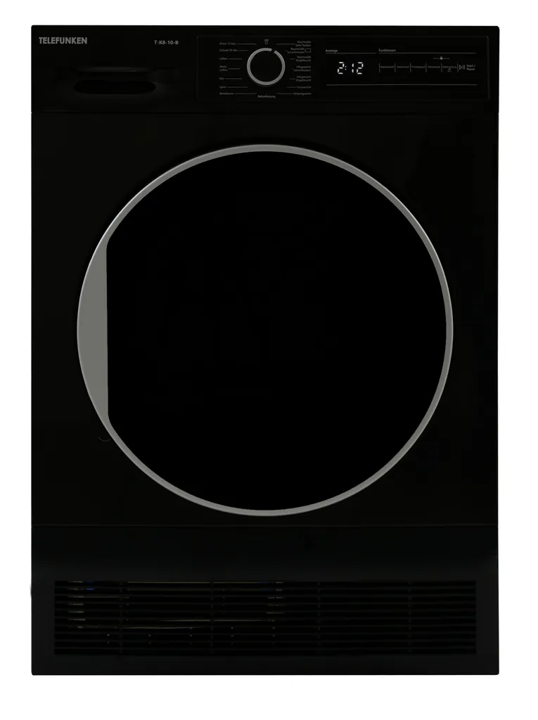 Telefunken T-K8-10-B Kondenstrockner / 8kg / B / Knitterschutz / Reversierende Trommelbewegungen