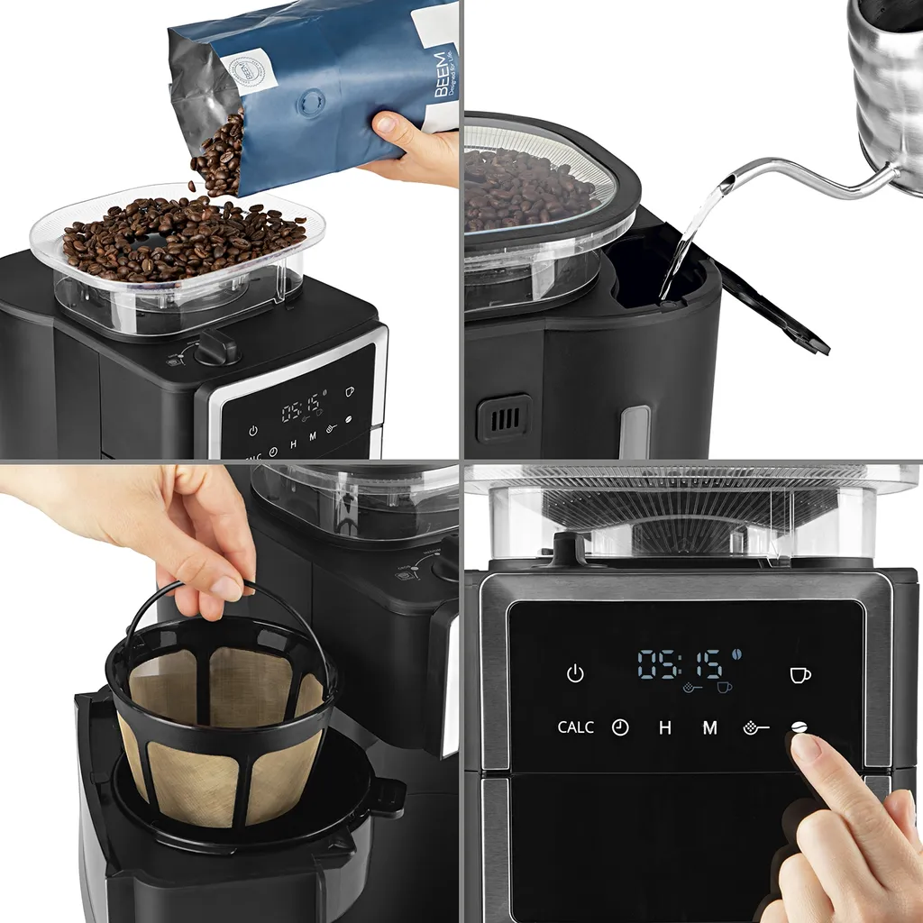 Maxxworld Kaffeemaschine Filterkaffeemaschine Edelstahl Thermoskanne Timer Mit Mahlwerk – Bild 5