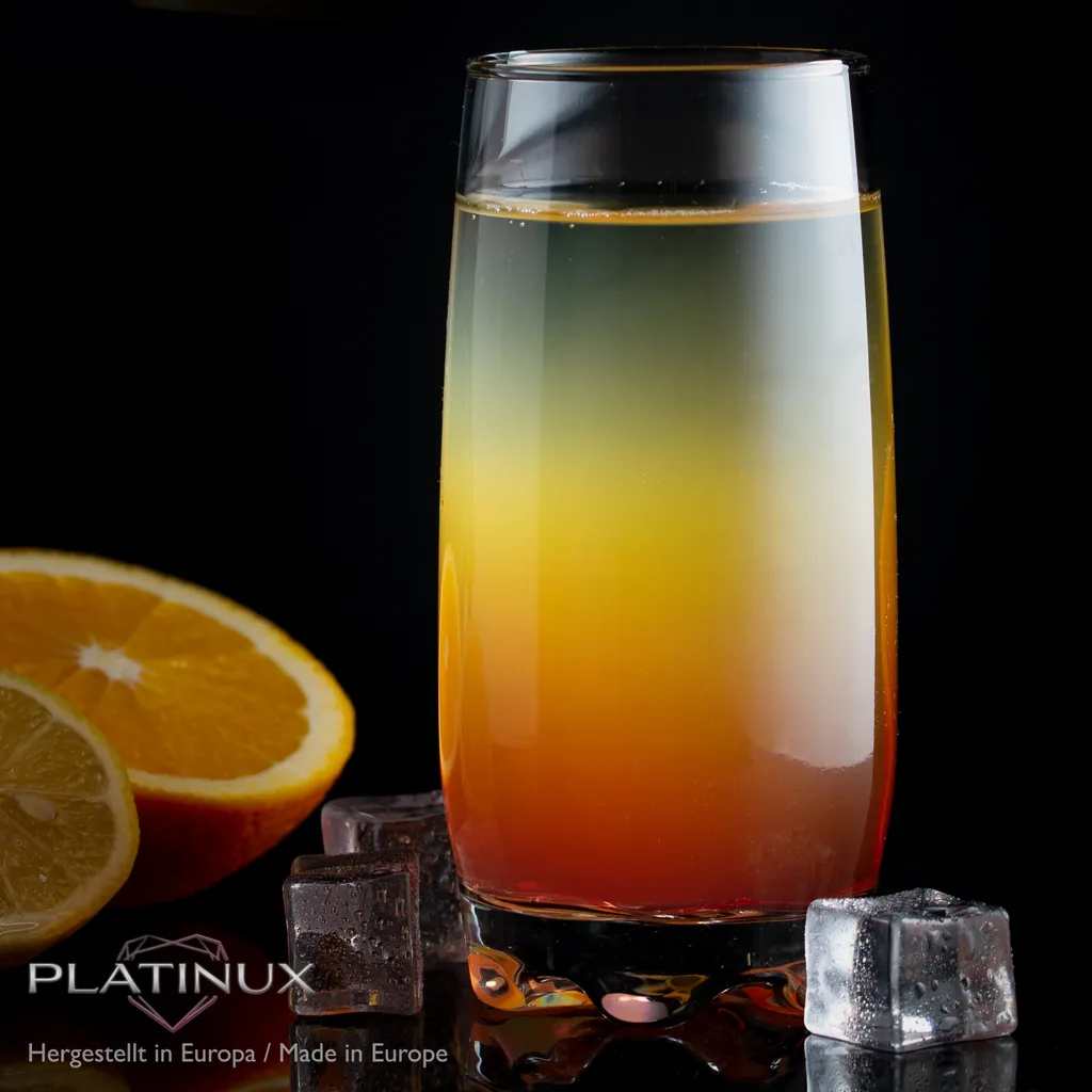 PLATINUX Trinkgläser Set 6 Teilig 350ml Geformter Boden Wassergläser Saftgläser – Bild 2