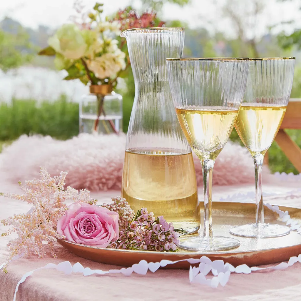 BUTLERS GOLDEN TWENTIES Karaffe Mit Goldrand Und Rillen 1l – Bild 2