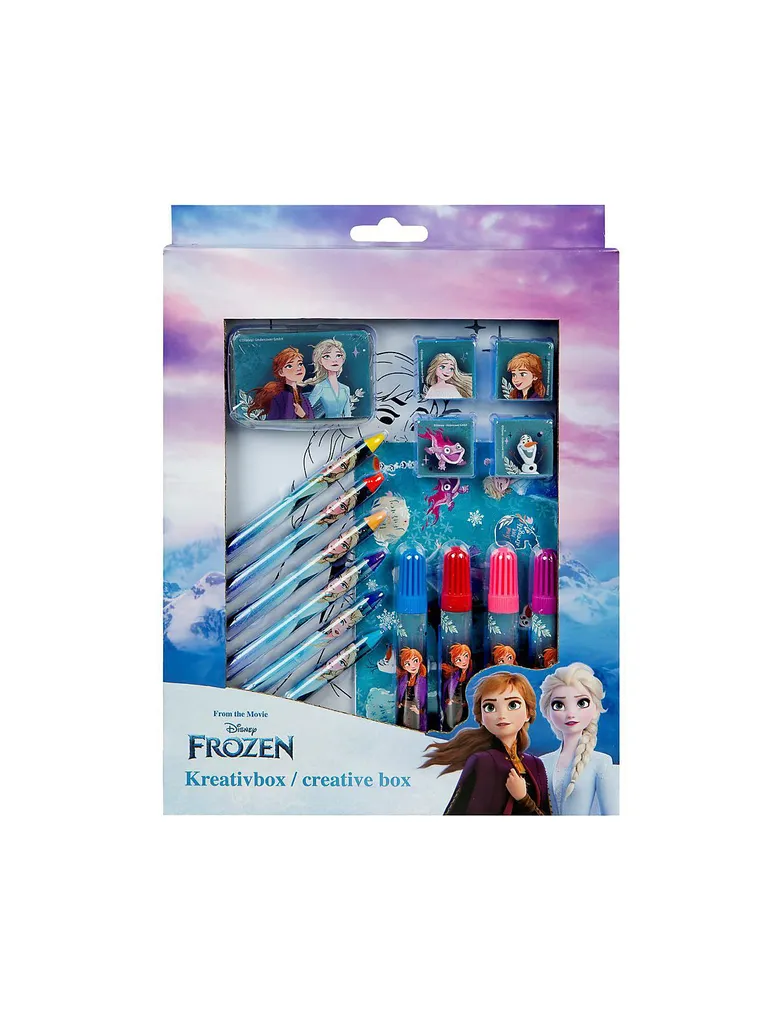 UNDERCOVER Spielwaren Kreativbox Malen-Stickern-Stempeln Disney Die Eiskönigin, 35-tlg. Malsets Bauernhof Basteln & Kreativitätsspielzeug Kinderspieleland232211
