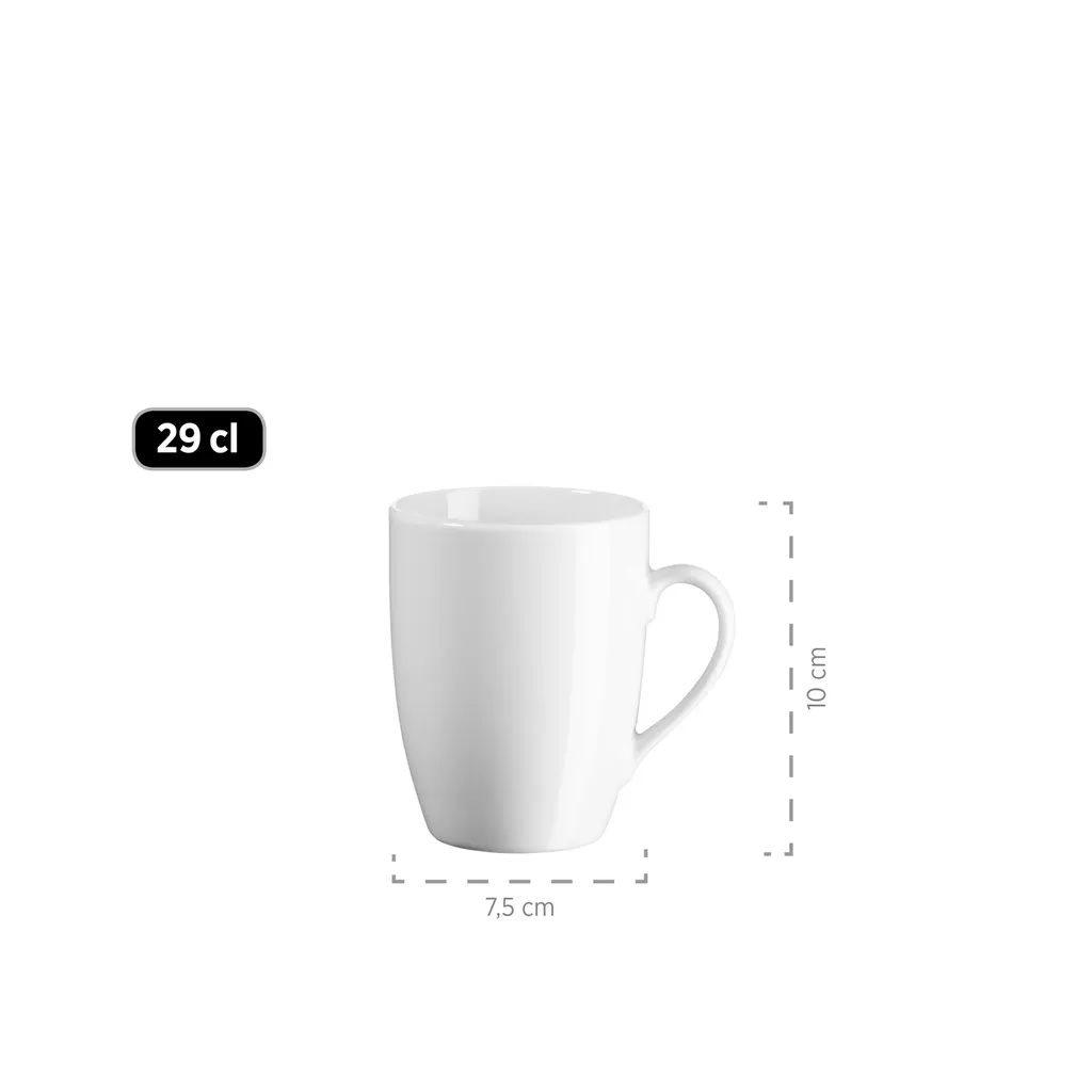 Maeser Mäser 931523 Barca Kombiservice Modern, Porzellan, Weiß, 30-teilig (1 Set) – Bild 3