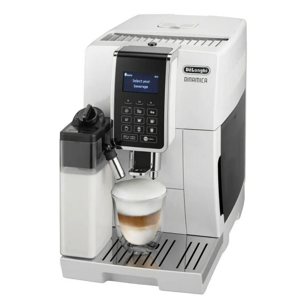 Rubies Delonghi ECAM 353.75.W Dinamica Kaffeevollautomat Weiß 1450 Watt 1,8L Tank – Bild 2