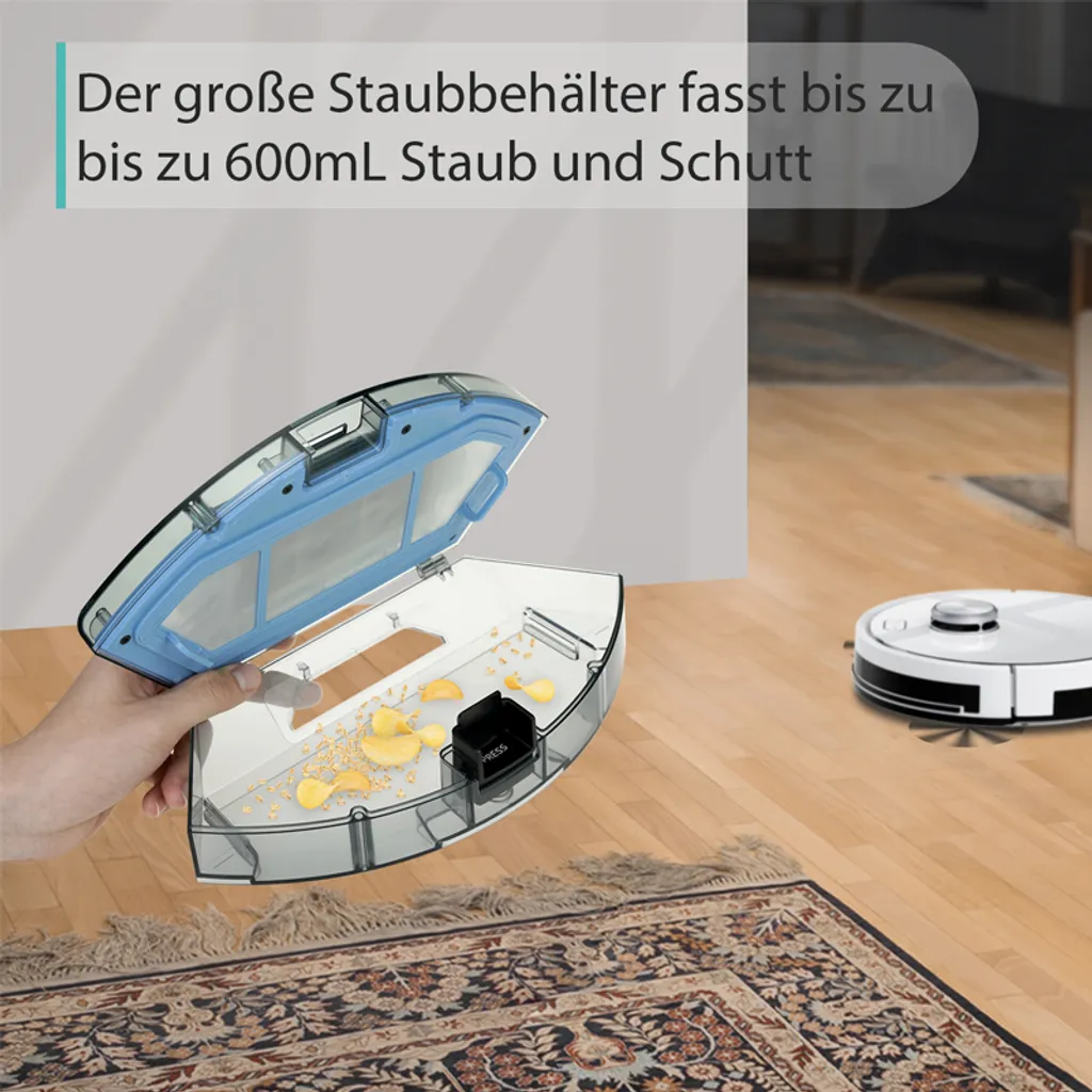 360 S7 MAX Laser Navigation Slam Routenplanung Smart Staubsauger Roboter Saugroboter Große Saug Flüsterleises Karte Speicher Fegen Boden Mopping Roboter International Version – Bild 14