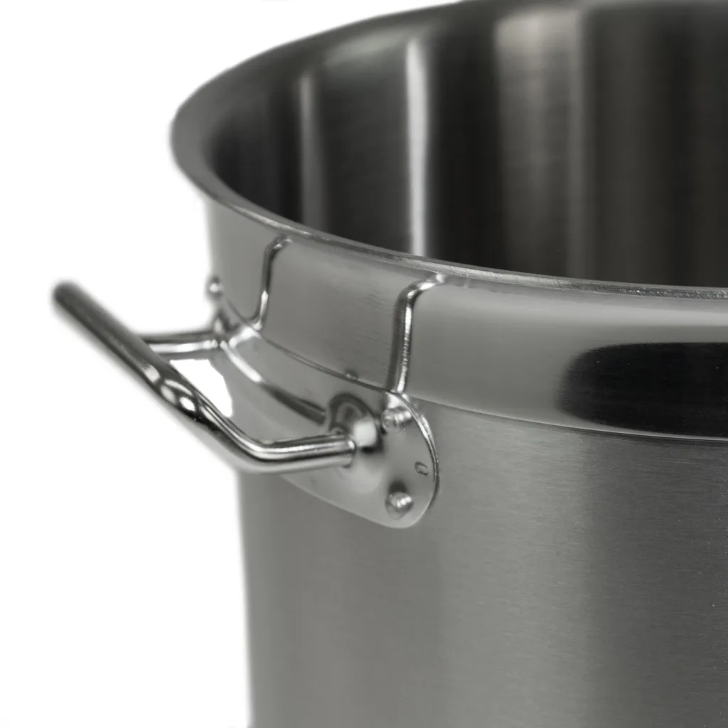 GVKECO Kochtopf Aus Edelstahl Mit Randverstärkung Und Deckel Ø28cm H28cm 17,2Liter – Bild 2