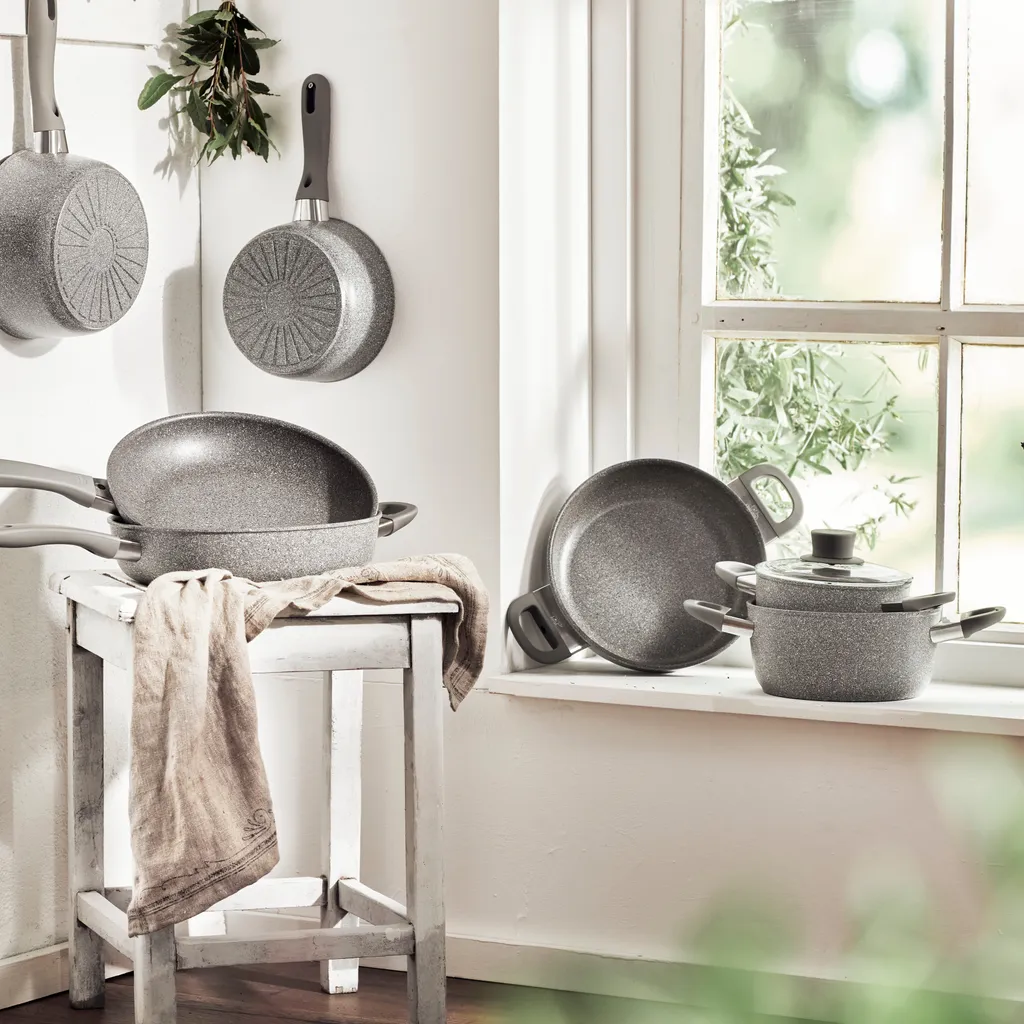 BALLARINI 75002-938-0, 2 L, Rund, Grau, Aluminium, Grau, Gas, Induktion – Bild 8