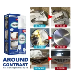 Stretoey 2 Stk 100ml Schäumender Schwerölfleckenreiniger Reiniger, Leistungsstarker Fleckenentferner, Schaumreiniger, Hartnäckig Fett & Schmutz Entfernen Blasenspray, Allzweckreiniger