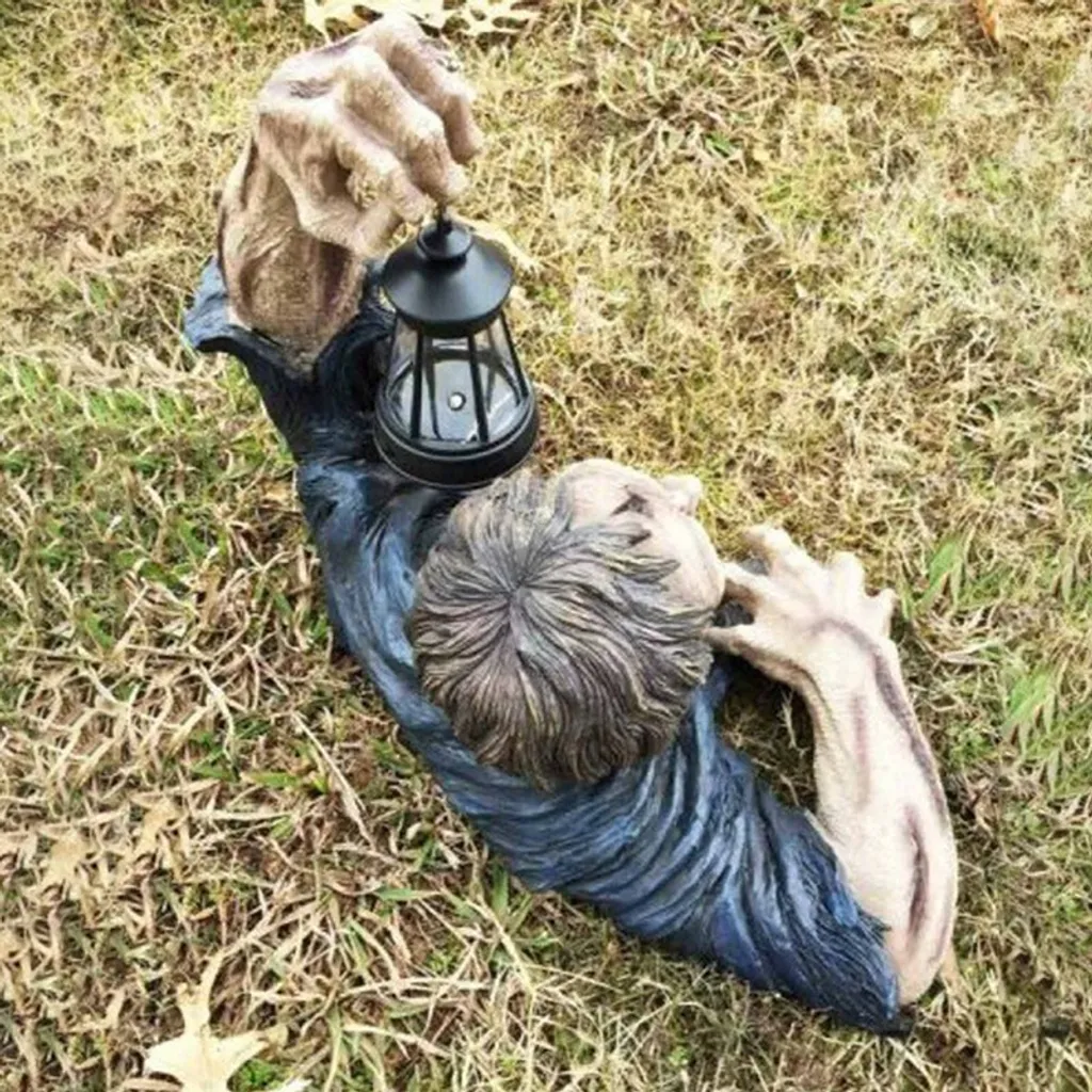 Jefety Halloween Zombie Groundbreaker Dekoration Mit Laterne- Für Halloween Dekorationen – Bild 3