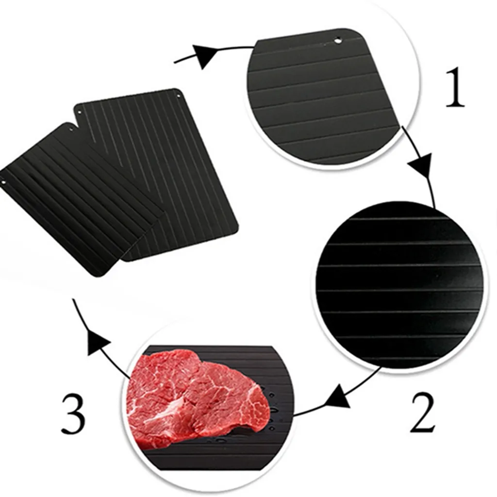 YisibaihTao Schnellauftauschale Zum Auftauen Von Tiefkühlkost Fleischauftauplatte Schnellauftauplatte 35.5*20.5CM – Bild 6