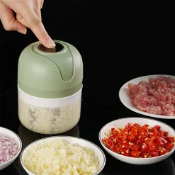 Jinaishop 100ml Elektrische KnoblauchpresseEdelstahl Knoblauch-Artefakt, Knoblauchschneider, Knoblauchpresse Grün