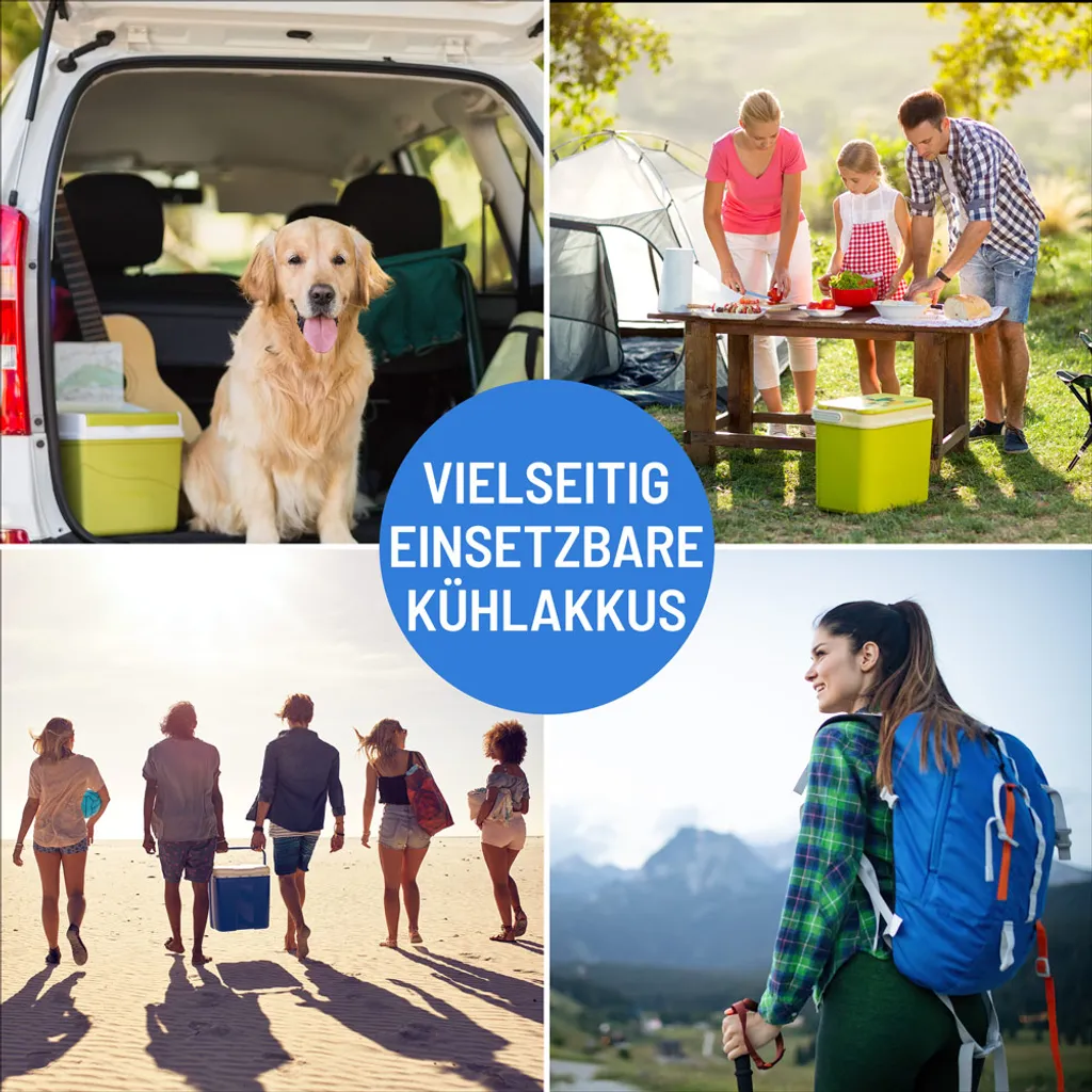 Deuba Kühlakku Set 12 Stunden Flach Je 200ml Für Kühltasche Kühlbox Outdoor Kühlelement Kühlpack Cool Pack Kühlakkus, Anzahl:6er Set – Bild 6