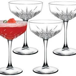 Pasabahce Timeless 4 Teilig Cocktailglas Sektglas Sektkelch 255ml 440236