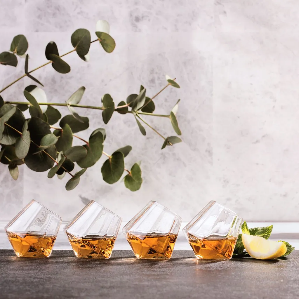 Thumbsup Thumbs Up Diamond Shot Gläser 4er-Set Hochwertiges Glas In Diamant-Form Je 50ml – Bild 2