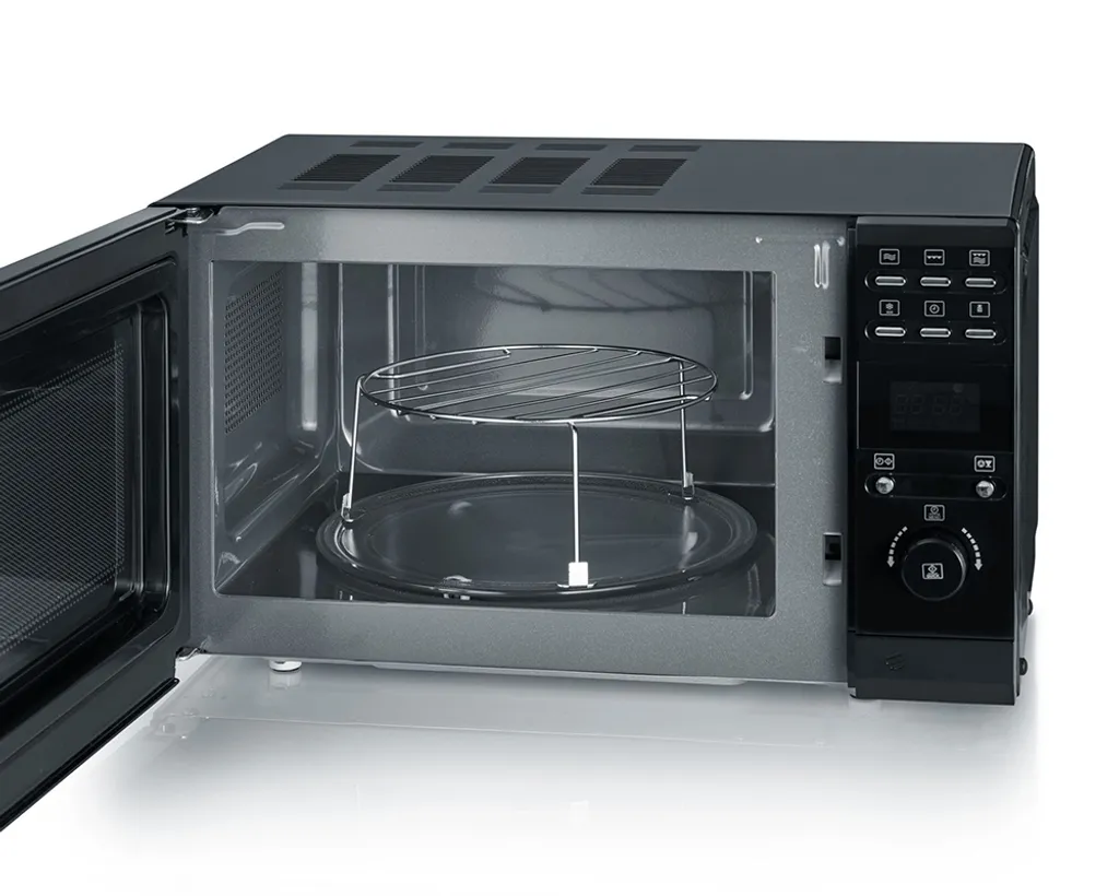Severin Hermes Severin MW 7861 Mikrowelle Mit Grillfunktion 2-in-1 20L 700 Watt Schwarz – Bild 2