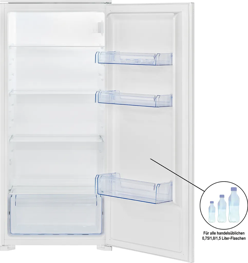 Bomann Einbau-Vollraumkühlschrank VSE 7806.1, 199 Liter, LED-Innenraumbeleuchtung, Schnellkühlfunktion, SMART Funktion, Weiß – Bild 3