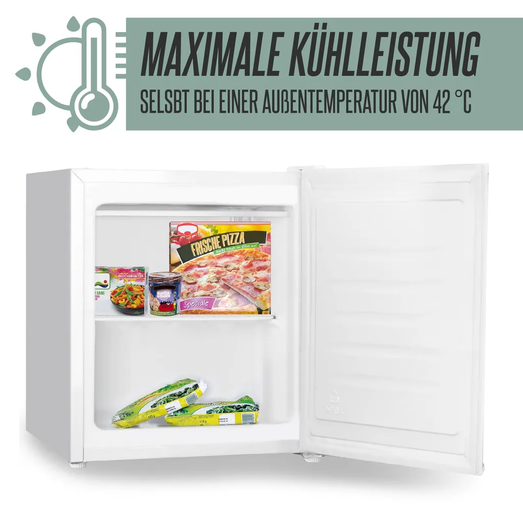 Heinrich´s Mini Gefrierschrank 31L Klein Kompakt Leise:40db Gefrierbox Wechselbarer Türanschlag Mini Tiefkühltruhe Bis Zu -18°C,Tiefkühlschrank,perfekt Geeignet Für Büro Camping Garten Outdoor (Weiß) – Bild 5