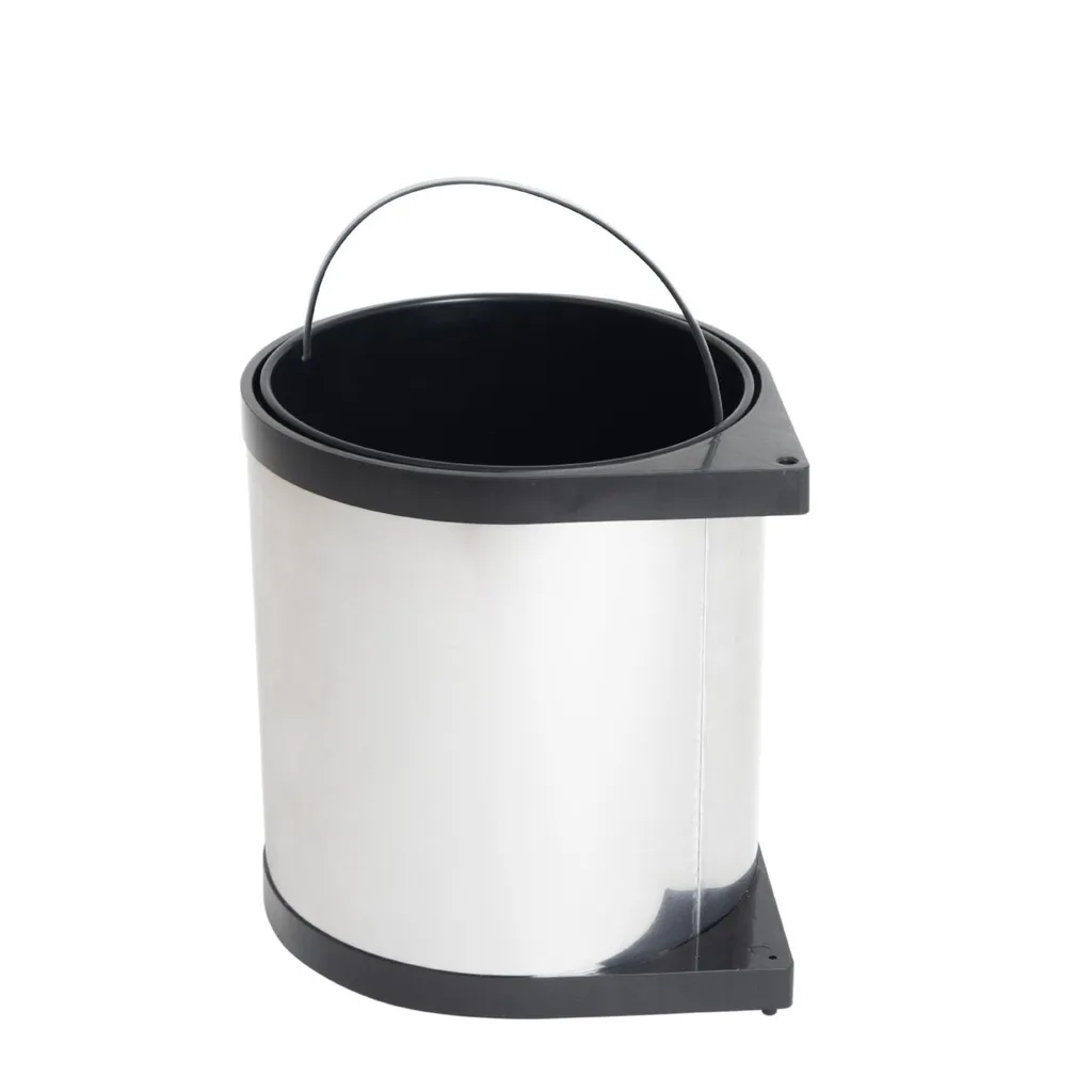TrendLine Einbaumülleimer 12 L Edelstahl Glänzend Ca. 26,5 X 29 Cm – Bild 4
