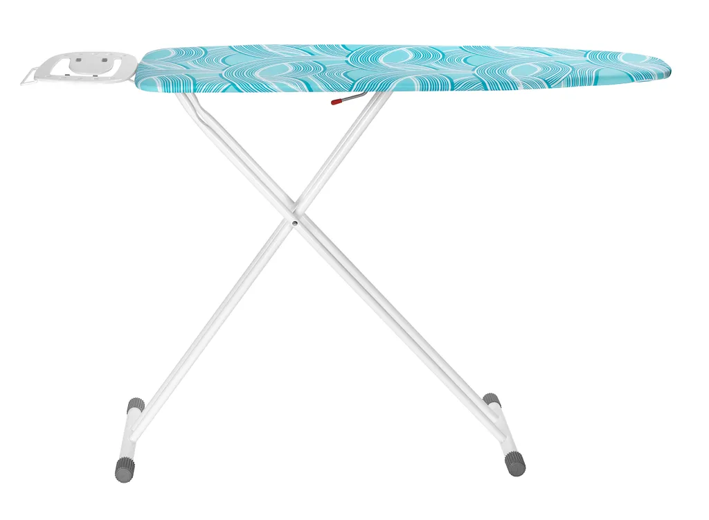 WENKO Bügelbrett Advance, Dampfbügelgeeignet, Höhenverstellbar 73-95 Cm, 120 X 42 Cm Bügelfläche, Bügeltisch Mit 8 Mm Polsterung | Inkl. 2er Set Reinigungsschwämme Gratis – Bild 9