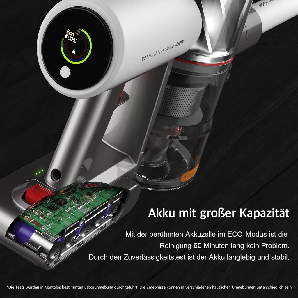 Redroad Akku Handstaubsauger , 450W, 26500Pa,Doppelte Bürste Für 4-fache Reinigungsleistung, Kabelloser Staubsauger – Bild 9