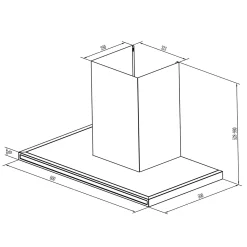 PKM Dunstabzugshaube Mit Randabsaugung Wandesse T1-60 A++IXEZ Edelstahl 60 Cm