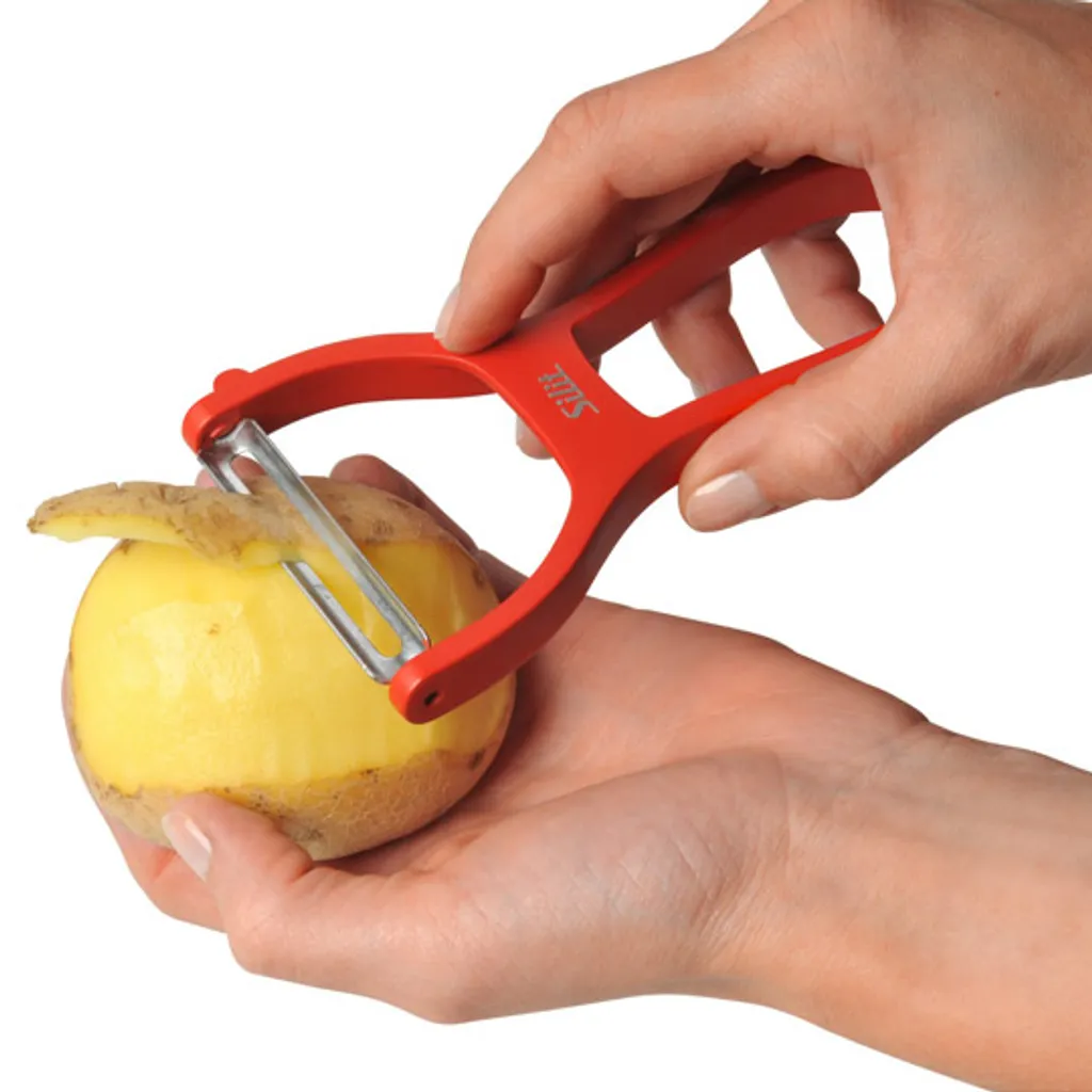 Silit 2in1 Gemüseschäler 14 Cm, Schäler Mit Julienne-Schneider, Edelstahl, Kunststoff, Spülmaschinengeeignet, Platzsparend – Bild 4