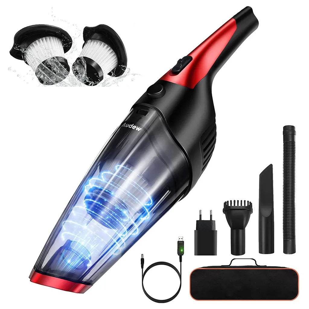 Audew Andeman Staubsauger Kabellos Handstaubsauger Akku Autosauger Nass/Trocken Funktion Für Haus Und Auto 120W, 2200mAh 7200PA