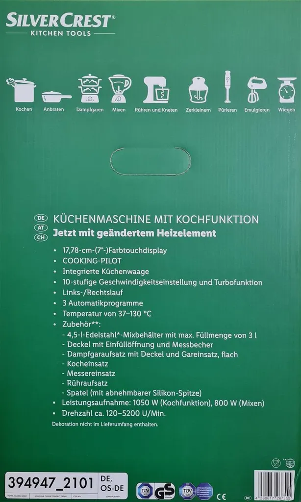Monsieur Cuisine Küchenmaschine Connect SKMC1200F6 Küchengerät-Zustand: Sehr Gut – Bild 10