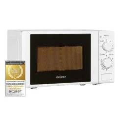 Exquisit Mikrowelle MW 802 G | 700 Watt | Timer | 1000 Watt Grill | Weiß