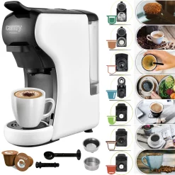 Adler Camry CR 4414 Multi-Espressomaschine Mit 5 Kapselkaffeeeinsätzen 19 Bar Pumpendruck