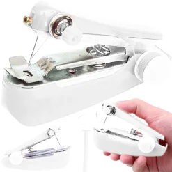 Nähmaschine Mini Manuell Tragbare Handnähmaschine Einfach Bedienen Mini-Nähmaschine Handheld Nähen Reise-Nähset Nähset Hand Sewing Machine Retoo
