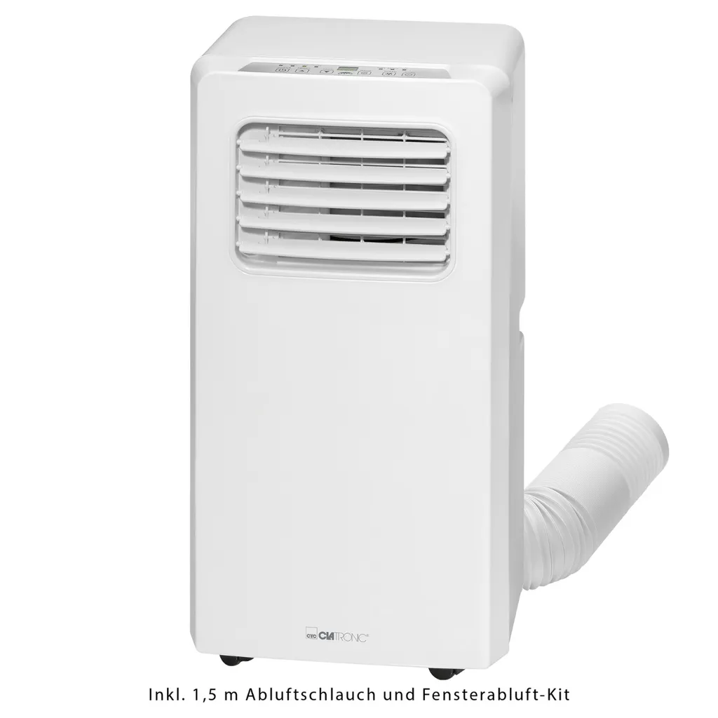 Clatronic Klimagerät CL 3671 Mit LED-Display - Farbe: Weiß - Funktionen: Kühlen, Entfeuchten, Gebläse - 780 W - Inkl. 1,5 M Abluftschlauch + Fensterabluft-Kit + Infrarot-Fernbedienung; 263 807 – Bild 19