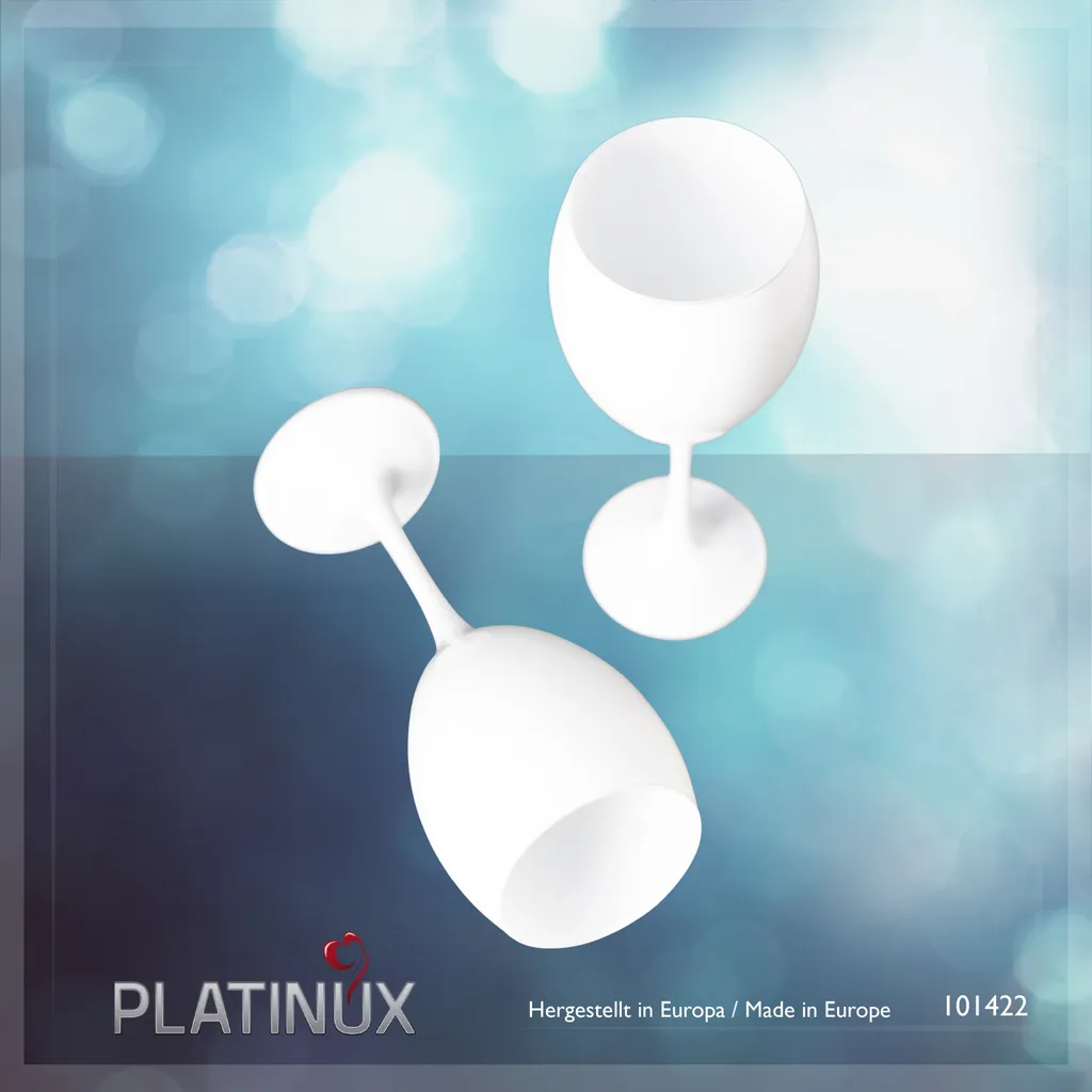 PLATINUX Weiße Weingläser Wasserglas Set 6 Teilig 130ml (max. 320ml) Aus Glas Massiv Weißweingläser Rotweingläser – Bild 6