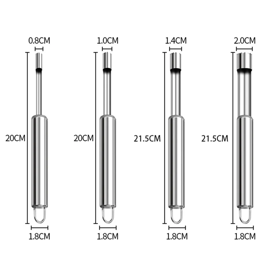 Jefety 4 In 1 Obstentkerner Apfelentkerner Werkzeugset,aus Edelstahl Für Äpfel, Birnen Und Andere Früchte – Bild 4