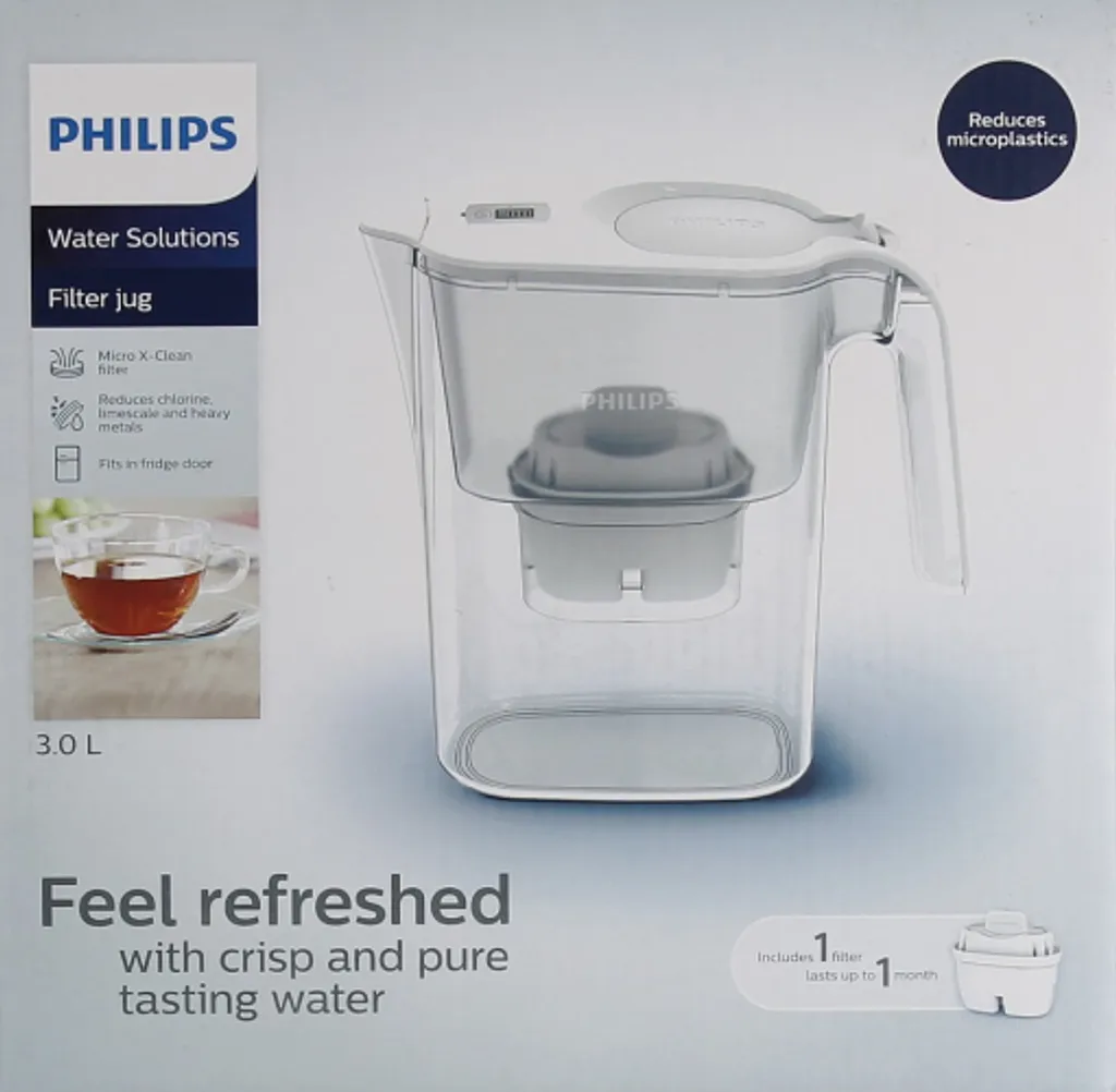 PHILIPS AQUA Wasserfilterkaraffe Mayflower 1,9 L, Weiß – Bild 3