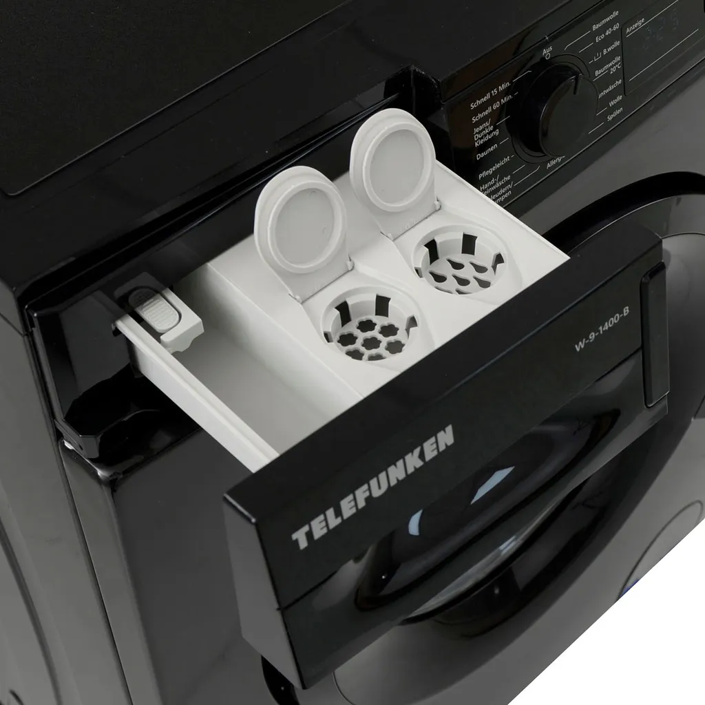Telefunken W-9-1400-B Waschmaschine (9 Kg / 1400 U/Min) Mit LED Display, Mengenautomatik, Dosierungsautomatik, Inverter Motor – Bild 11