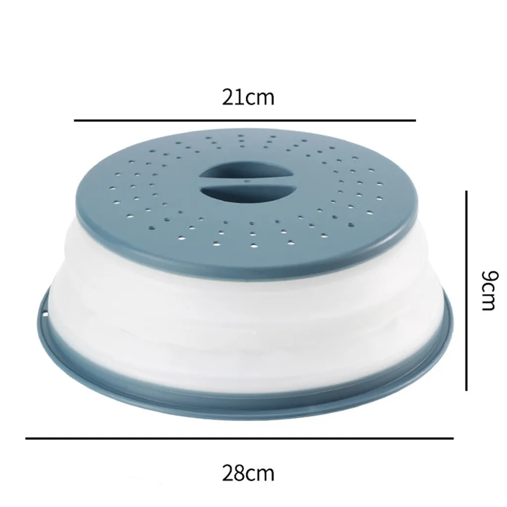 Mmgoqqt Faltbare Mikrowellen-Abdeckplatte Für Lebensmittel, Belüftet, Faltbar, Spritzwassergeschützt, Mikrowellen-Spritzschutz, BPA-freies Silikon & Kunststoff Und Spülmaschinenfest ,Ink-blue Colour – Bild 6