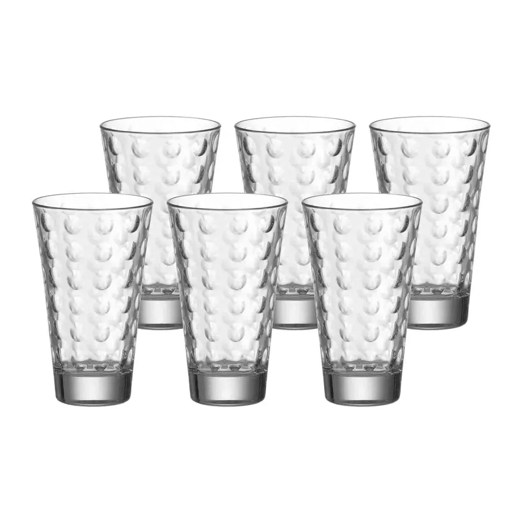 LEONARDO 012684 Optic Longdrinkbecher, Glas, 300 Ml, Ø 8 X 13 Cm, Klar (6 Stück) – Bild 6