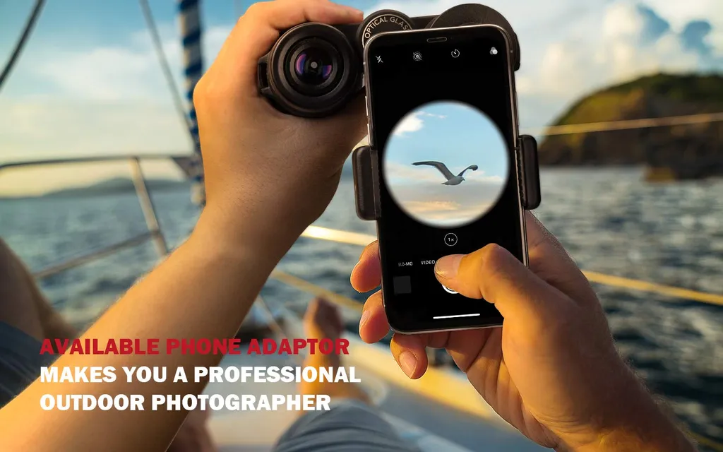 Usogood Fernglas Erwachsene 10x42 HD Kompakte Ferngläser Wasserdicht Für Die Vogelbeobachtung, Jagd, Wandern, Geschenke, Mit Smartphone-Adapter, 10X Zoom, 1000m Sichtfeld – Bild 3