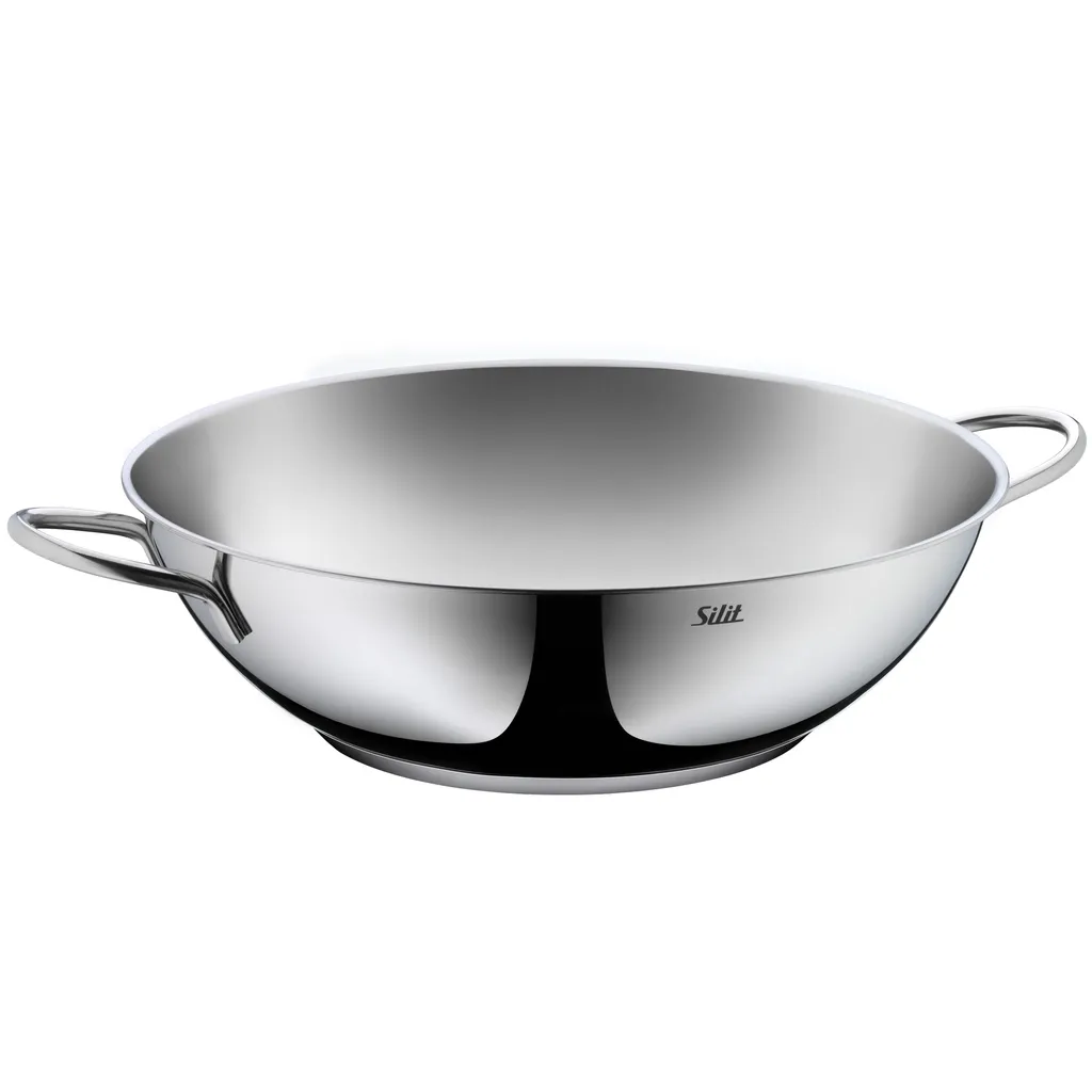 Silit Wok 32 Cm, Edelstahl Unbeschichtet, Induktion, Spülmaschinengeeignet