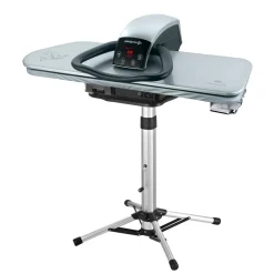 Professionelle 101HD Schwerlast Dampfbügelpresse 101cm Mit Höhenverstellbaren Ständer Von Speedypress - Silber (+ Bügeleisen, Ersatzabdeckung & Schaumstoff-Unterfilz Und Wasserfilterpatrone GRATIS)