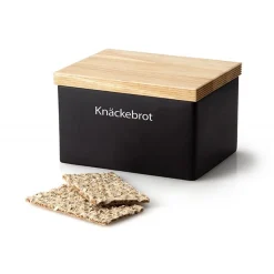 Continenta | Vorratsdose Knäckebrot Keramik Schwarz