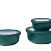 Mepal - Cirqula Vorratsdose Multi Schüssel & Schalen 3-teiliges Set Rund - Aufbewahrungsbox & Frischhaltedosen Mit Deckel - 300, 750 & 1250 Ml - Nordic Pine