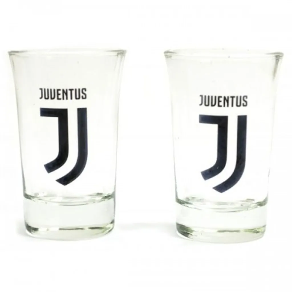 Juventus FC - Schnappsglas - 2er-Pack BS1996 (Einheitsgröße) (Schwarz)