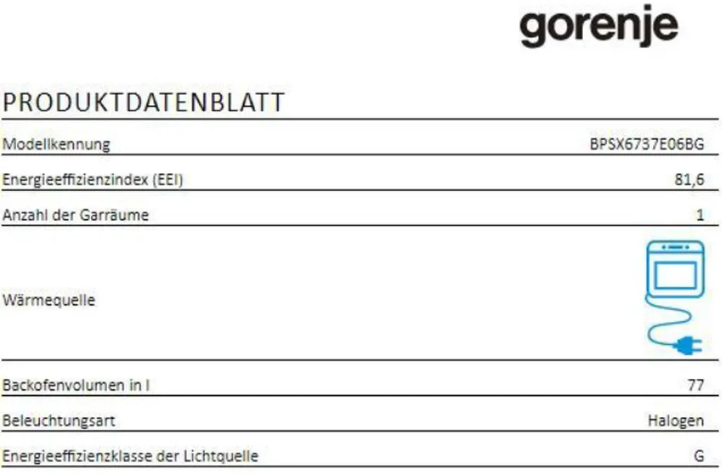 Gorenje Einbaubackofen-Set OptiBake Black Steam Pyro Set - 77L - Heißluft - Pyrolyse-Reinigung - ExtraSteam - GentleClose - AirFry - Pizzamode 300°C - PerfectGrill - Induktions-Kochfeld Mit BridgeZone – Bild 12