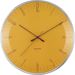 Karlsson Wanduhr 'Dragonfly' Aluminium Curry-gelb, Ø 40 Cm
