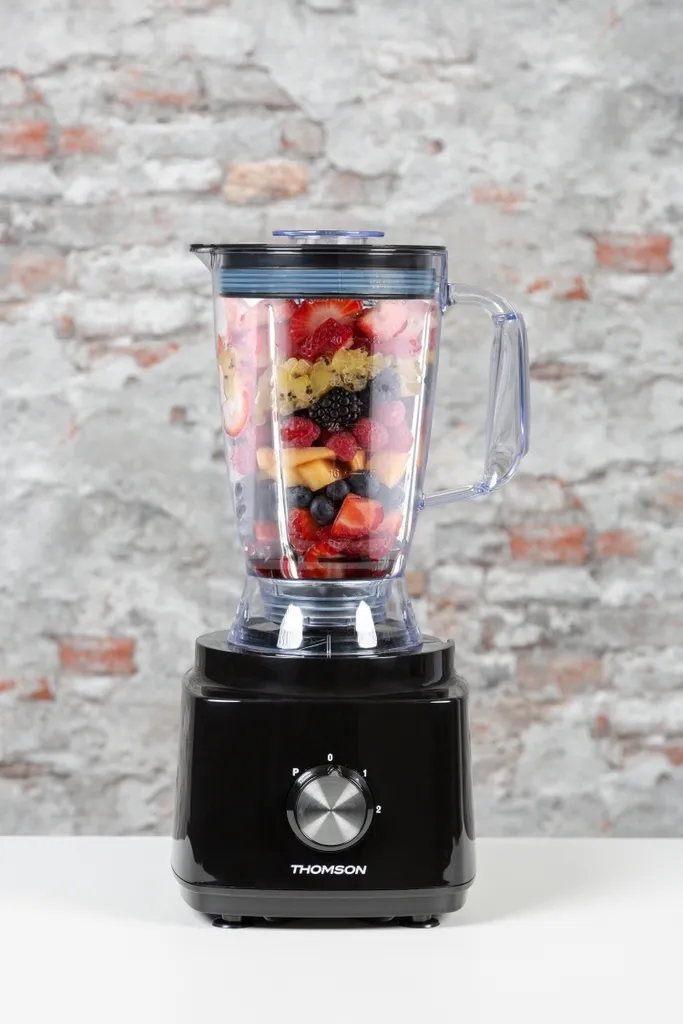 THOMSON Multifunktionsküchenmaschine 750 Watt, Volumen 1,8 Liter, Schwarz