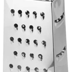 Fackelmann Vierkantreibe, Gemüsereibe Mit 4 Verschiedenen Reibeflächen, Gurkenhobel Aus Edelstahl (Farbe: Silber), Menge: 1 Stück