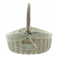 Frank-Flechtwaren Einkaufskorb 'Vintage' Aufbewahrung Transport Ordnungshelfer Deko Korb