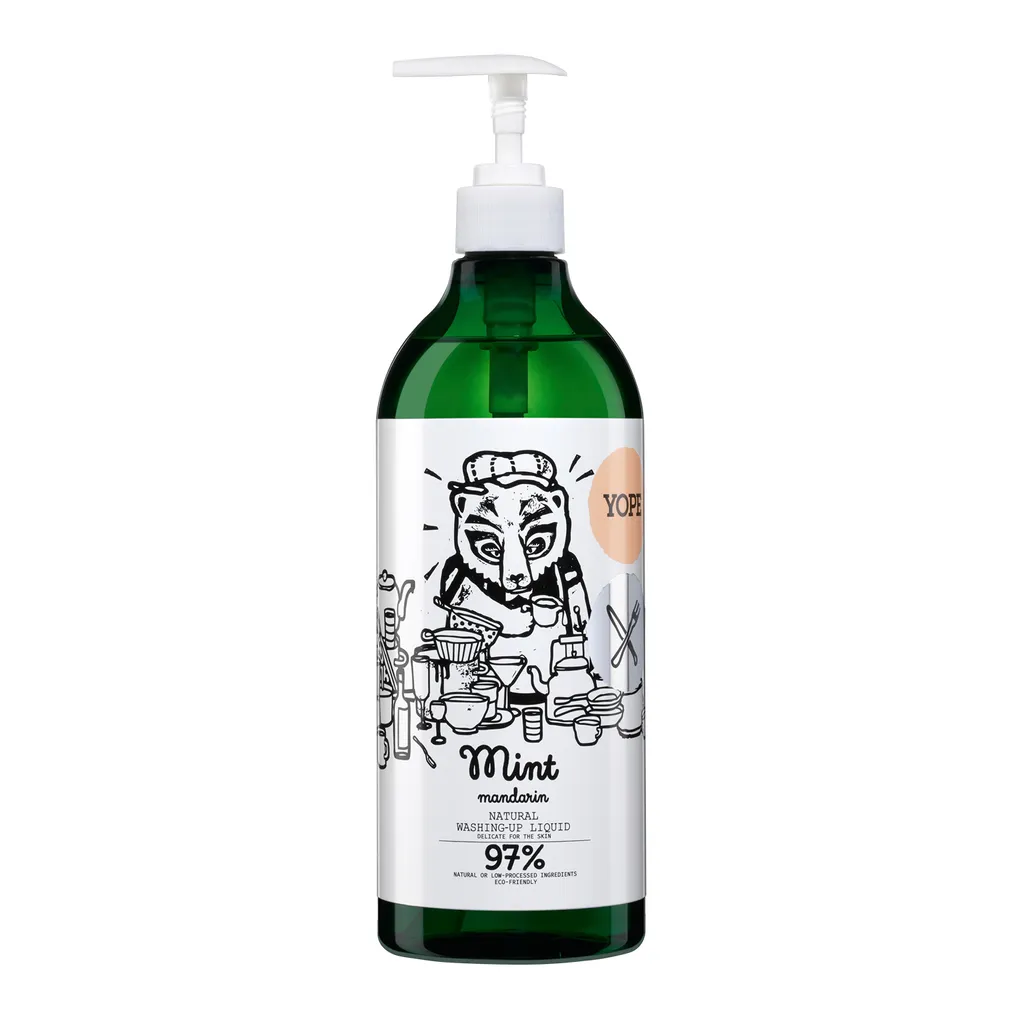 YOPE Spülmittel Küche Natürliche Geschirrspülmittel Minze Und Mandarine 97% 750ml