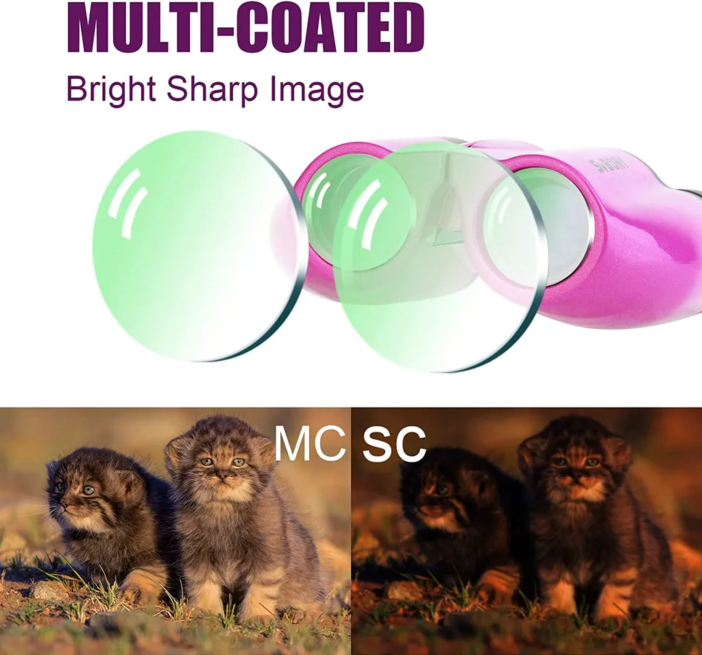 Svbony SV26 Fernglas Für Kinder, FMC-grün, 8x21 Fernglas Vogelbeobachtung Outdoor-Aktivitäten, Geschenken Für Jungen, Mädchen (Rosarot) – Bild 2